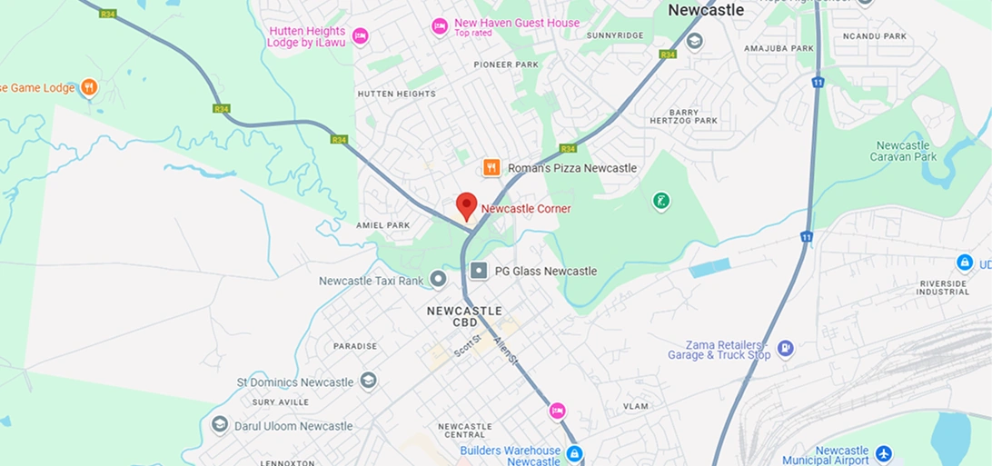 Newcastle Corner map